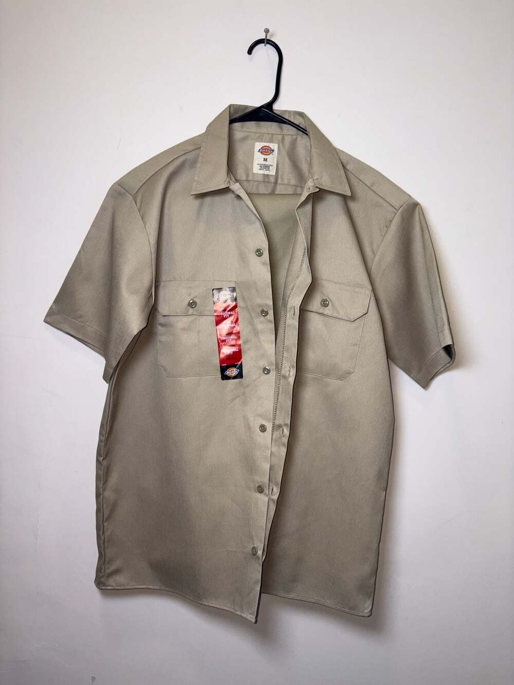 Dickies 1574 Short Sleeve Work Shirt, Khaki